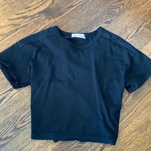 Plane black tight fitted shirt